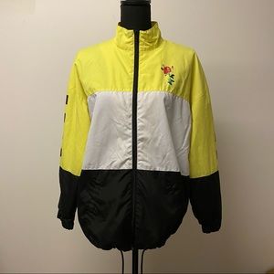 Samii Ryan neon rose windbreaker jacket